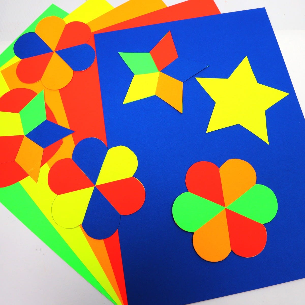 MM Fluro Art Card Pack 5 cols 230gsm 15pc A3