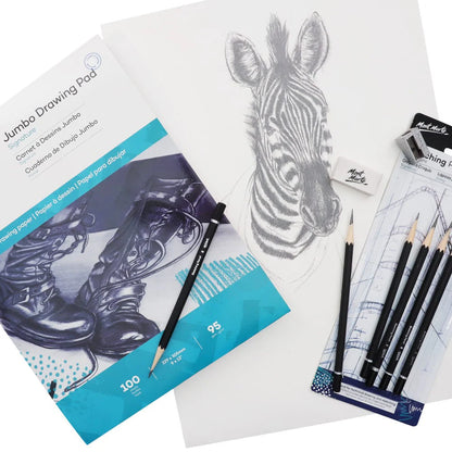 MM Jumbo Drawing Pad 22.9x30.5cm 100sht