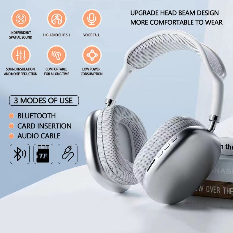 P9 Plus Max Wireless Headphone - White