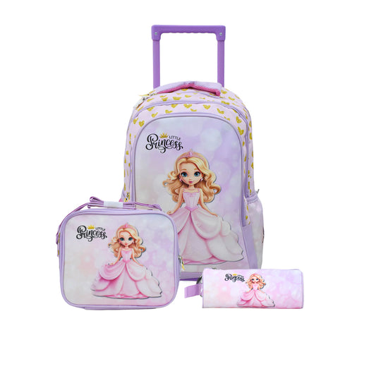 PRINCESS 18" Trolley bag with Lunch Bag and Pencil Case - NMPNC0002