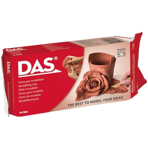 DAS Air Dry Modeling Clay Brown Terracotta 500g