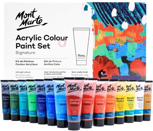 Acrylic Colour Paint Set 18pc x 75ml