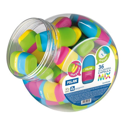 Sharpener W/Eraser Capsule MiX
