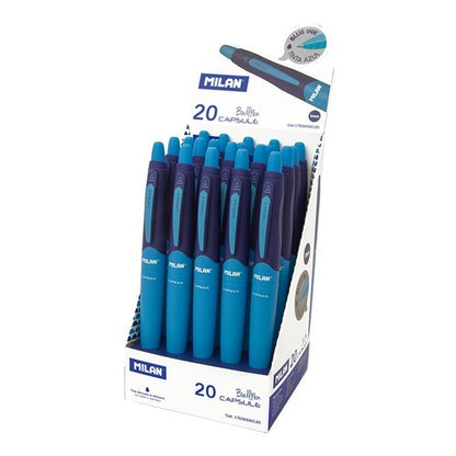 Blue ballpoint pen Milan pressure