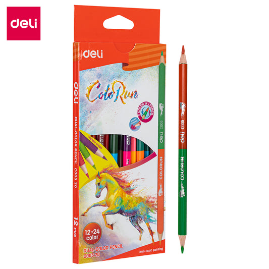 Color Pencil Dual Sided 12X2 Clr  - Deli