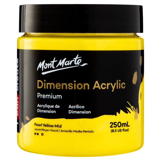 Dimension Acrylic Premium 250ml (8.5 US fl.oz) - Pearl Yellow Mid