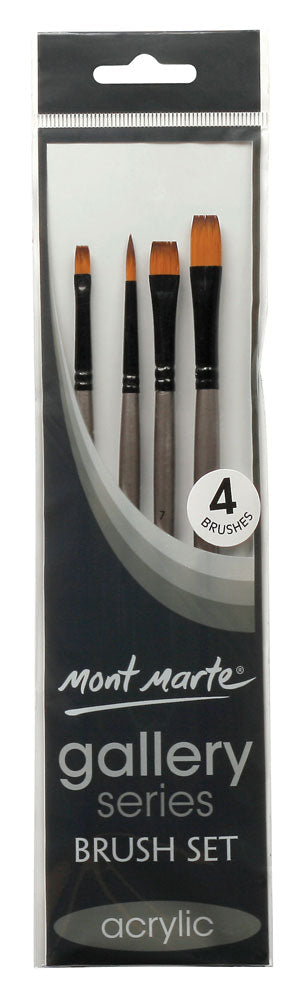 Gallery Series Brush Set Acrylic 4pc