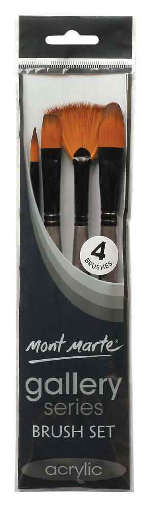 Gallery Series Brush Set Acrylic 4pc