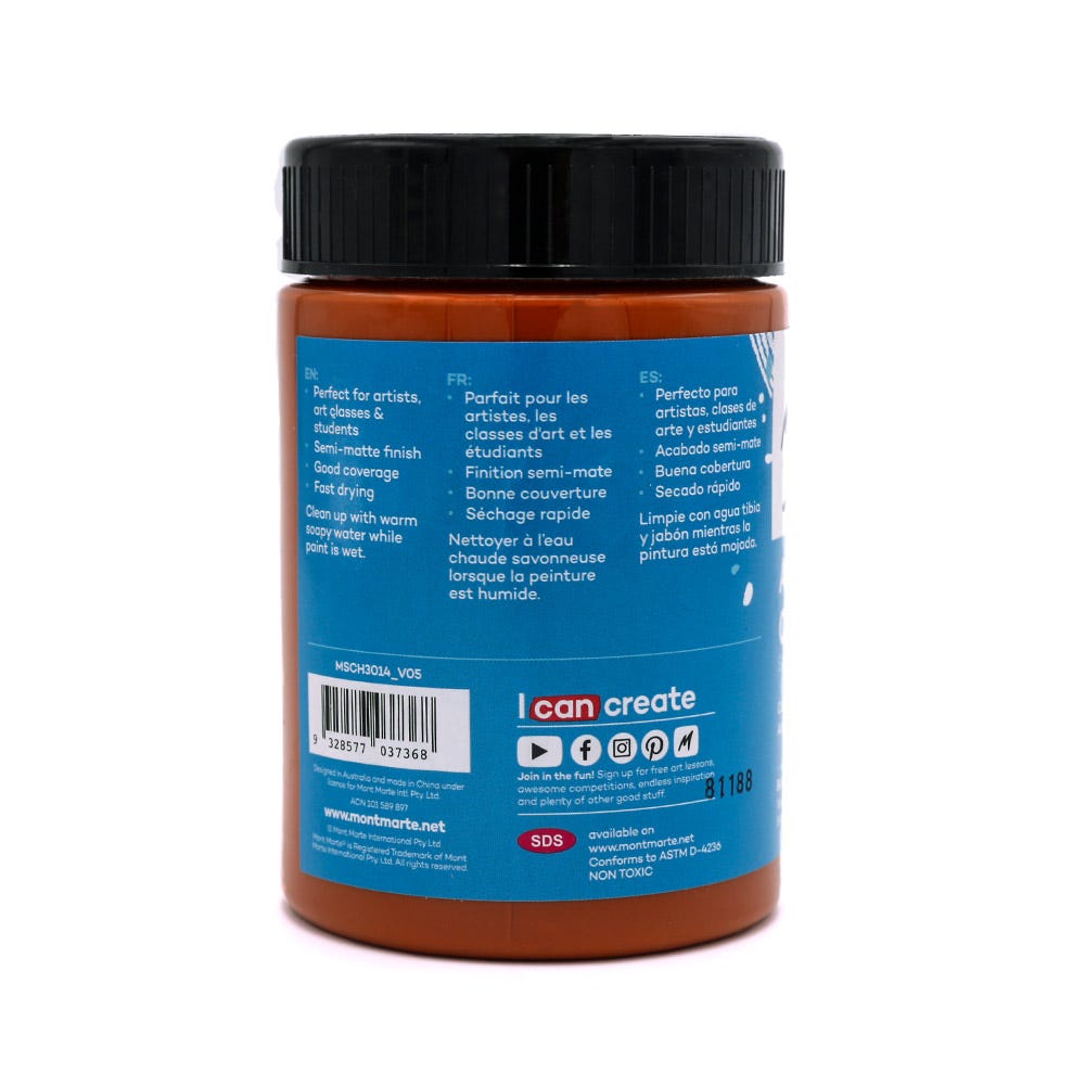 Acrylic Colour Paint Signature 300ml (10.1 US fl.oz) - Burnt Sienna