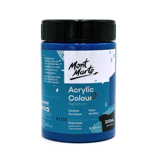 Acrylic Colour Paint Signature 300ml (10.1 US fl.oz) - Deep Cyan