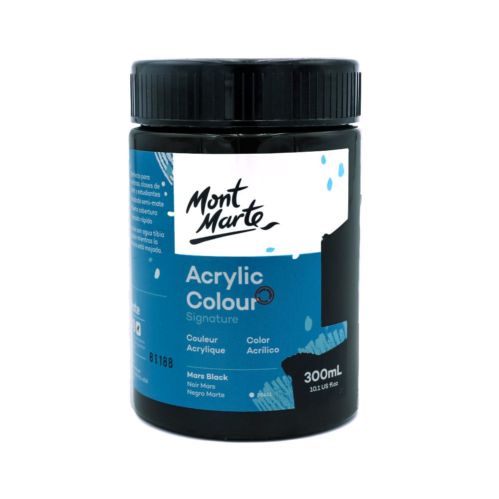 Acrylic Colour Paint Signature 300ml (10.1 US fl.oz) - Mars Black