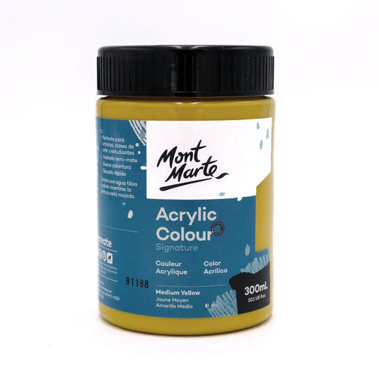 Acrylic Colour Paint Signature 300ml (10.1 US fl.oz) - Medium Yellow