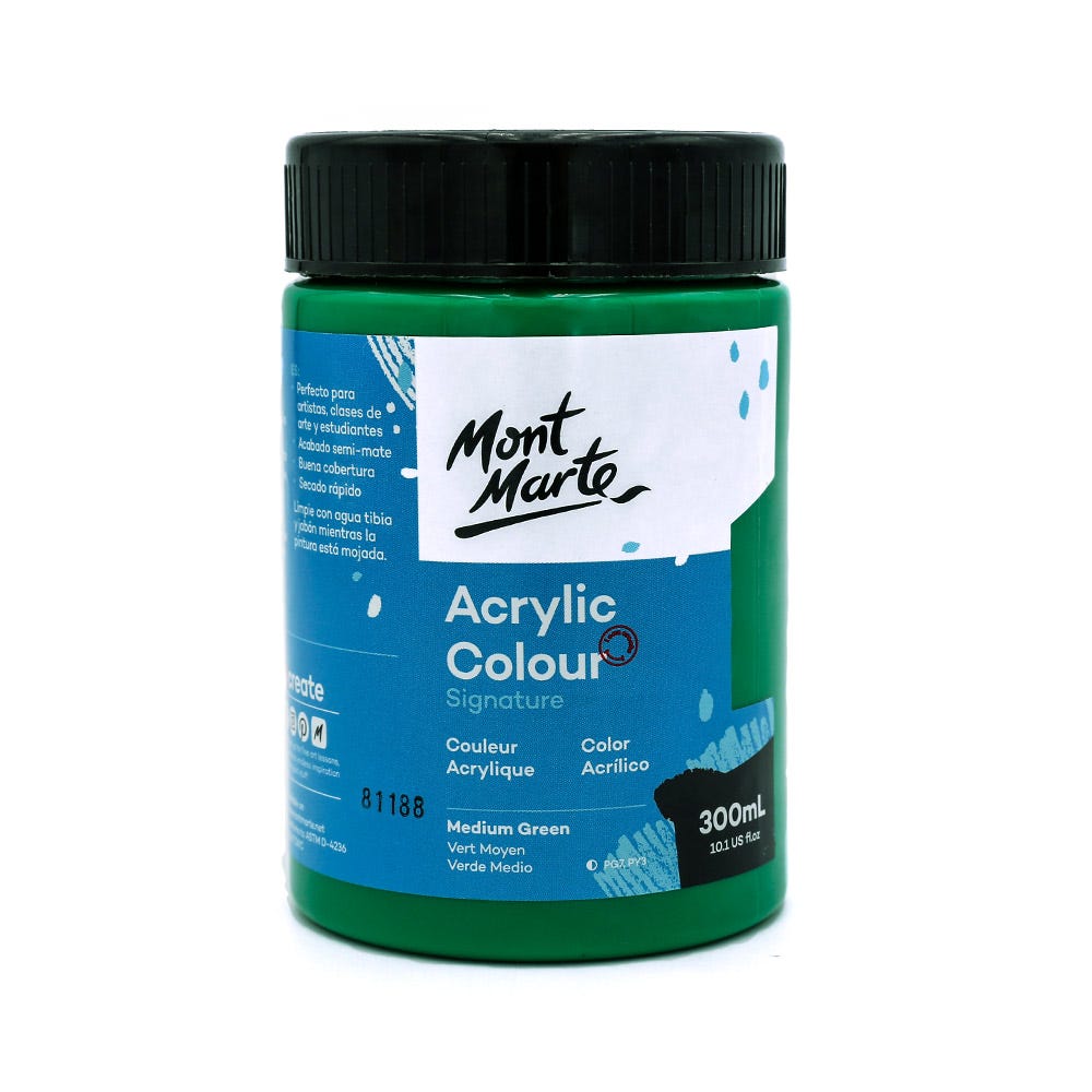 Acrylic Colour Paint Signature 300ml (10.1 US fl.oz) - Mid Green