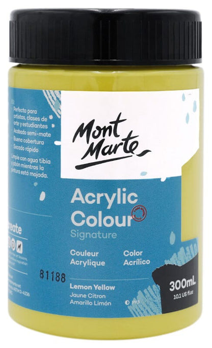 Acrylic Colour Paint Signature 300ml (10.1 US fl.oz) - Lemon Yellow