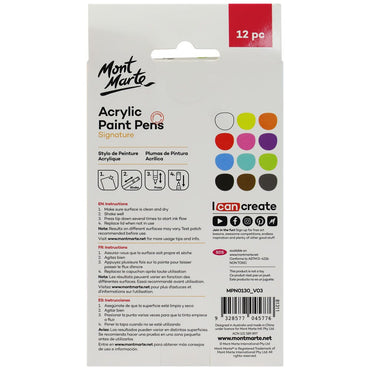 Acrylic Paint Pens Signature Broad Tip 12pc