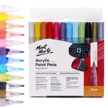 Acrylic Paint Pens Signature Fine Tip 1mm (0.039in) 12pc