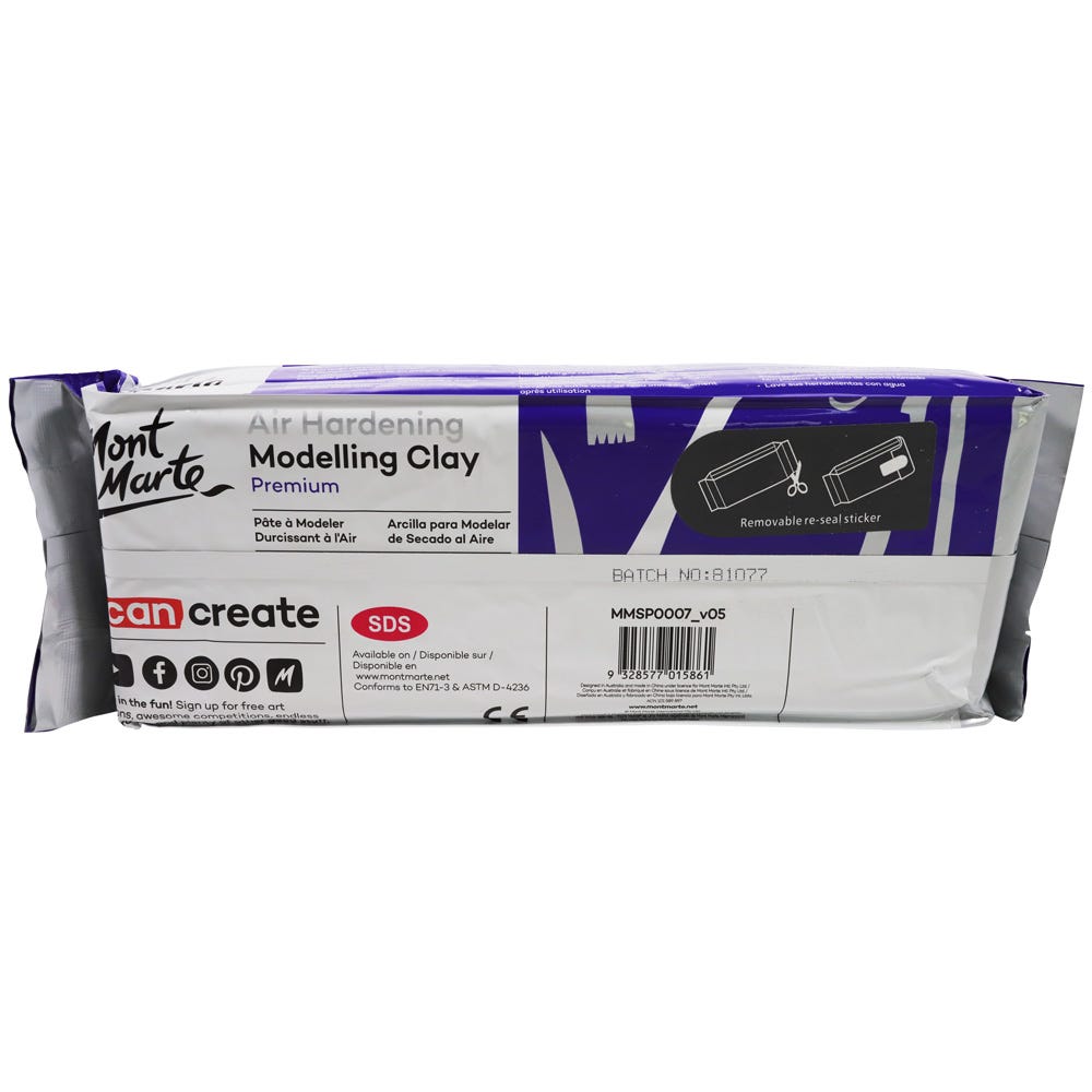 Air Hardening Modelling Clay Premium - White 2kg (4.4lb)