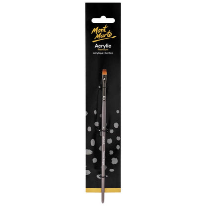 Artist Acrylic Brush Premium Taklon Short Bright 6