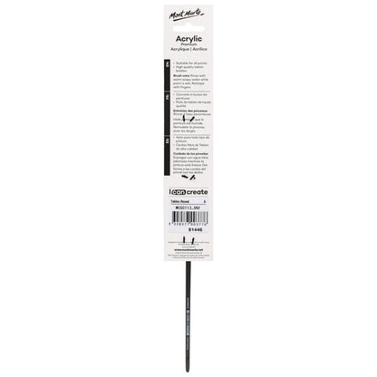Artist Acrylic Brush Taklon Round 6
