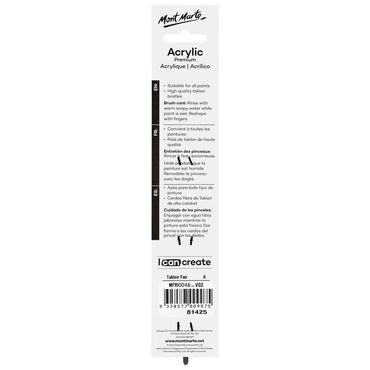 Artist Acrylic Brush Premium Taklon Fan 6