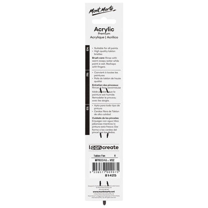 Artist Acrylic Brush Premium Taklon Fan 6