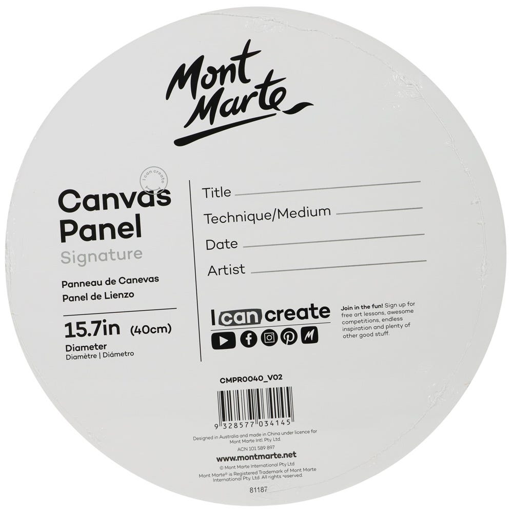 Canvas Panel Round Signature 1pc 40cm (15.7in)