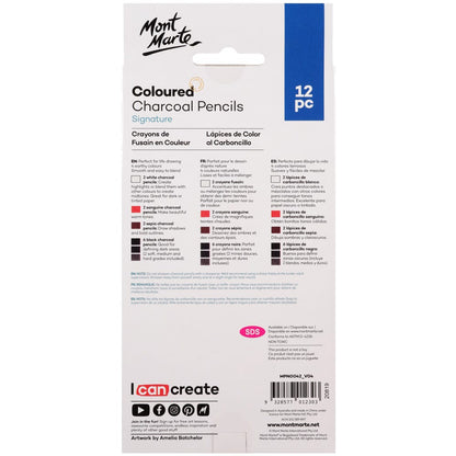 Coloured Charcoal Pencils Signature 12pc