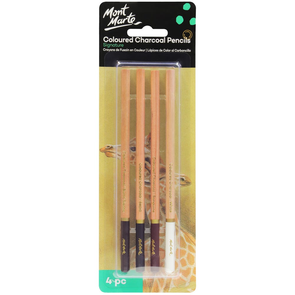 Coloured Charcoal Pencils Signature 4pc
