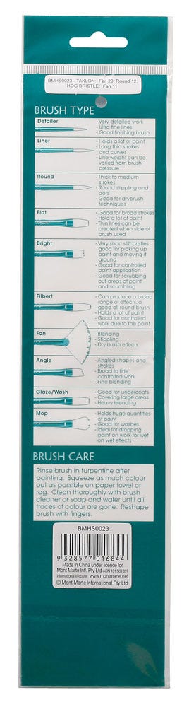 Gallery Series Brush Set Oils 3pce