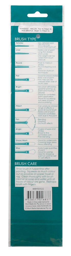 Gallery Series Brush Set Oils 4pce