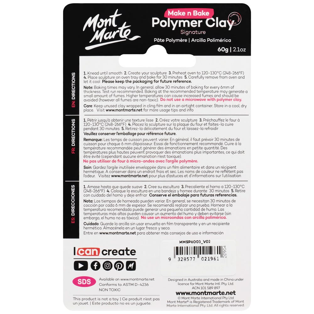 Make n Bake Polymer Clay Signature 60g (2.1oz) - Mid Grey
