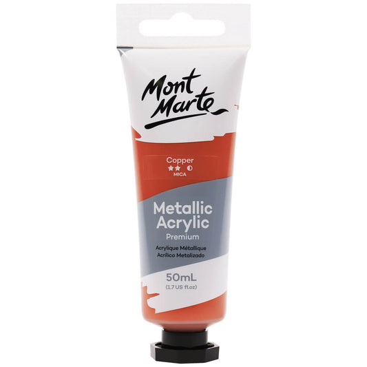 Metallic Acrylic Paint Premium 50ml (1.7 US fl.oz) Tube - Copper