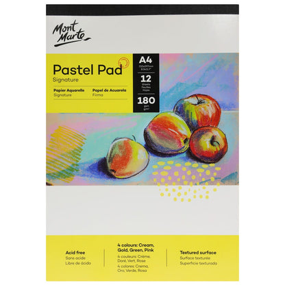 Pastel Pad 4 colours Signature 180gsm 12 Sheet A4 210 x 297mm (8.3 x 11.7in)