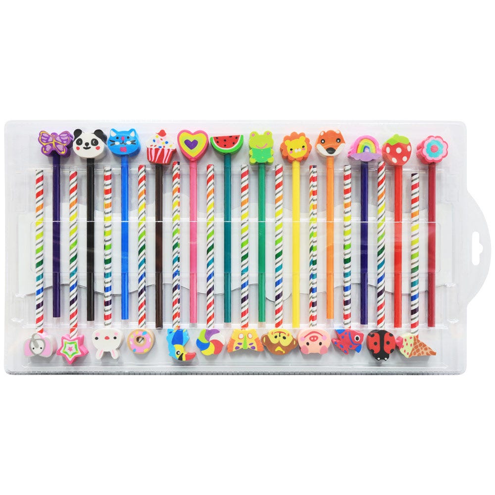 Pencil and Eraser Set 48pc
