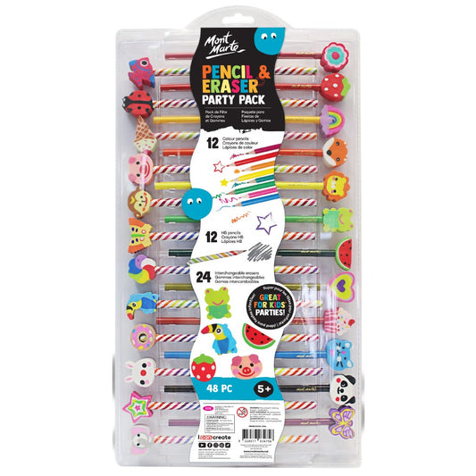 Pencil and Eraser Set 48pc