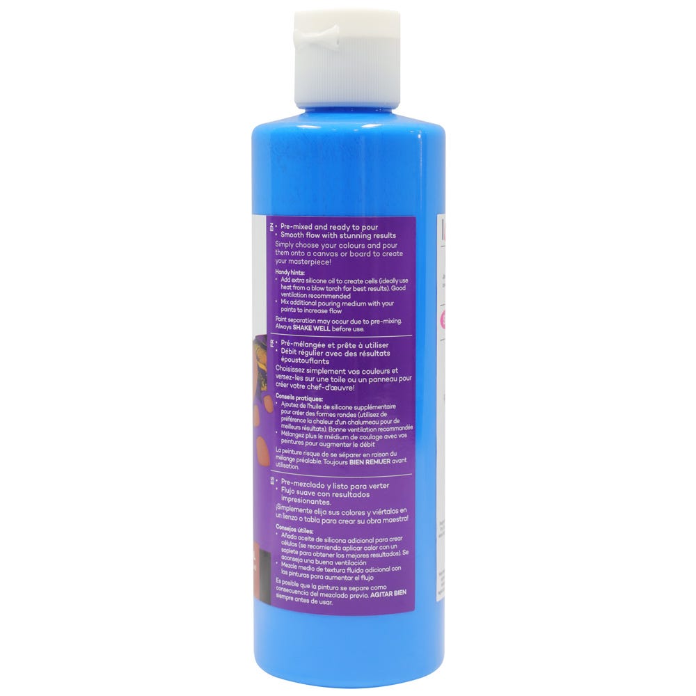 Pouring Acrylic Paint Premium 240ml (8.12 US fl.oz) - Cerulean Blue