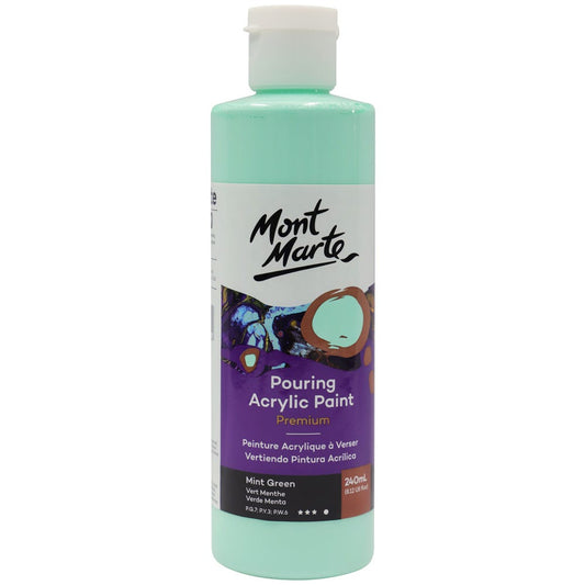 Pouring Acrylic Paint Premium 240ml (8.12 US fl.oz) - Mint Green