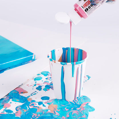 Pouring Acrylic Paint Set Premium 4pc x 60ml (2 US fl.oz) - Flamingo