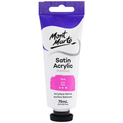 Satin Acrylic Paint Premium 75ml (2.5 US fl.oz) Tube - Pink