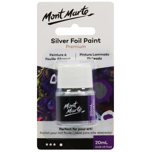 Silver Foil Paint Premium 20ml (0.68 US fl.oz)