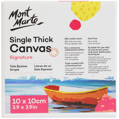 Single Thick Canvas Signature 10 x 10cm (3.9 x 3.9in)