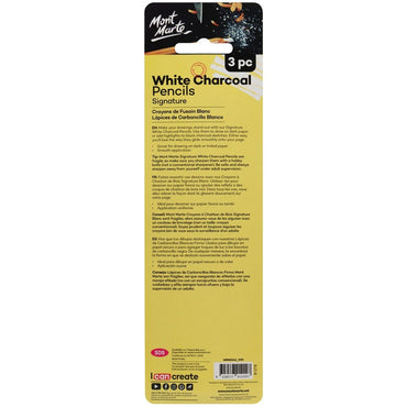 White Charcoal Pencils Signature 3pc